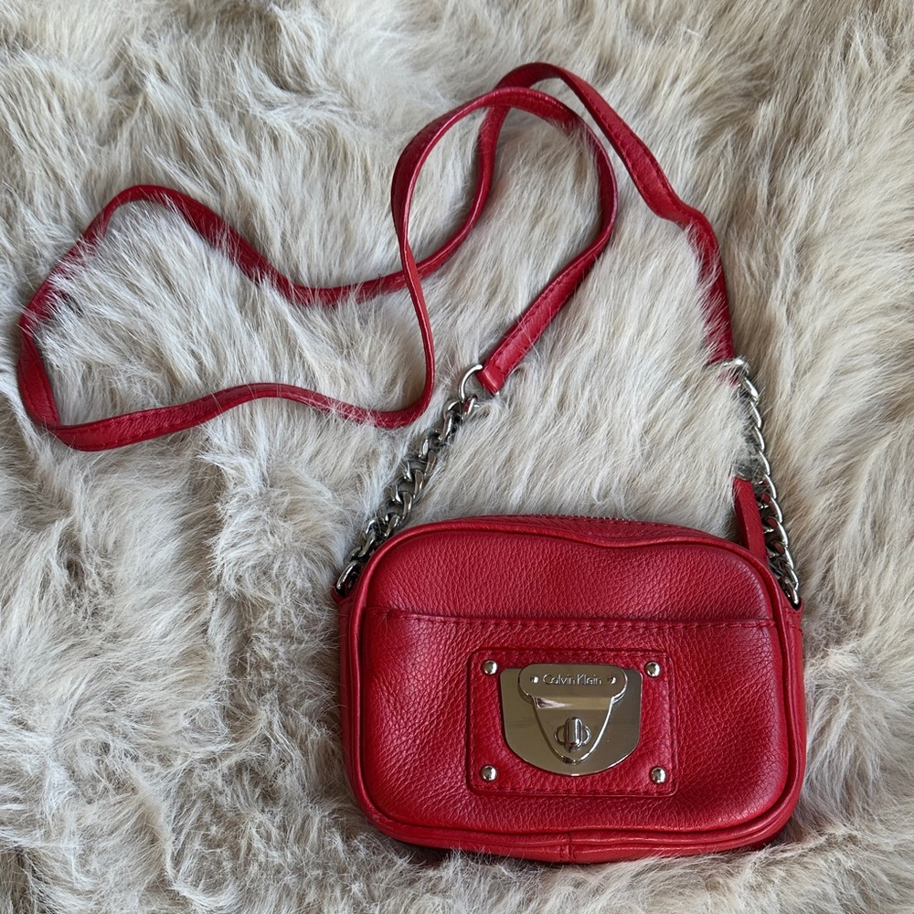 Calvin Klein Cherry Red Crossbody Bag